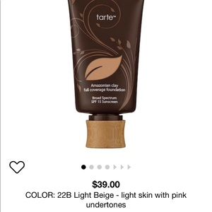 Brand New In Box Tarte Amazonian Clay Foundation